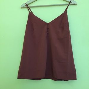 New With Tags Dark Red Button Up Tank Blouse.